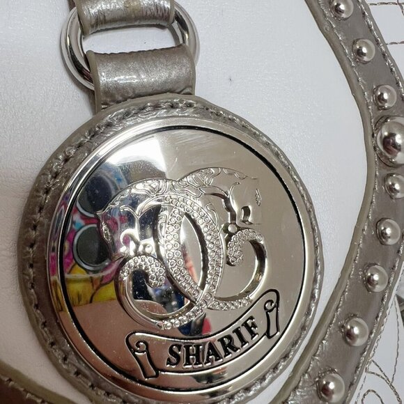 NWT Original by Sharif 1827 White Leather Handbag Convertible Backpack Silver - Picture 13 of 13